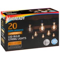 Eveready Mains Powered LED Bulb String Lights 20pk - Warm White -Addis Homedecor Store 392912 eveready 20 mains operated warm white led bulb string lights21