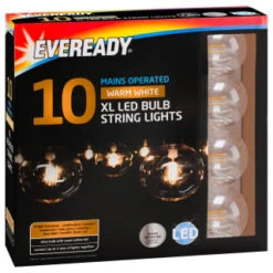 Eveready Mains Powered XL LED Bulb String Lights 10pk - Warm White -Addis Homedecor Store 392917 eveready 10 mains operated warm white xl led bulb string lights21