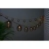 B&M 20 Solar Powered Black Rattan Effect String Lights -Addis Homedecor Store 392923 20 solar powered black rattan effect string lights