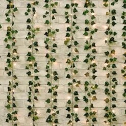Solar Powered Artificial Ivy Leaf Curtain 180 X 180cm -Addis Homedecor Store 392924 180x180cm solar artificial ivy leaf curtain 4