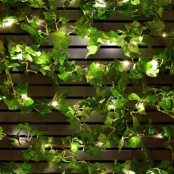 Solar Powered Artificial Ivy Garland 5m 9 Solar Powered Artificial Ivy Garland 5m -Addis Homedecor Store 392926 5m ivy garland with 60 warm white solar leds 21