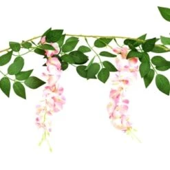 Artificial Wisteria Garland With 20 Solar LEDs -Addis Homedecor Store 392927 180cm artificial wisteria garland with 20 warm white solar leds 3