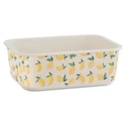 B&M Rectangular Tubs 2pk - Lemons -Addis Homedecor Store 392929 2pk reuse and repurpose rectangle tubs lemon
