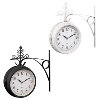 B&M Outdoor Dual Sided Station Clock - Cream 5 B&M Outdoor Dual Sided Station Clock - Cream - Image 3