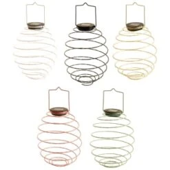 B&M Solar Powered Spiral Lantern - Black -Addis Homedecor Store 393012 solar powered spiral lantern group