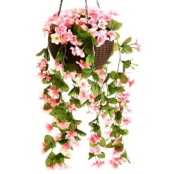 Solar Powered Artificial Floral Hanging Basket -Addis Homedecor Store 393030 solar powered artificial floral hanging basket 4