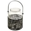 B&M Urban Eden Glass & Metal Jar - Black -Addis Homedecor Store 393039 urban edan metal and glass jar black