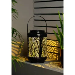 B&M Urban Eden Solar Powered Metal Lantern -Addis Homedecor Store 393057 urban eden solar powered metal lantern 2