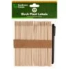 Birch Plant Markers With Waterproof Marker Pen 50pk