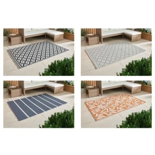 B&M Large Outdoor Rug 1.2 X 1.8m - Black 4 B&M Large Outdoor Rug 1.2 X 1.8m - Black - Image 2