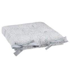 B&M Luxury Seat Pad - Light Blue Circle Print -Addis Homedecor Store 393563 luxury shower resistant seat pad circle print 2