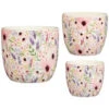 B&M Boho Garden Ceramic Plant Pots 3pk - Flowers -Addis Homedecor Store 393644 3pk boho garden ceramic plant pots flower