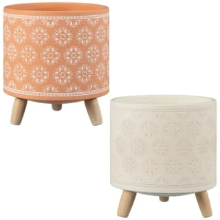 B&M Planter On Tripod Stand - Cream 4 B&M Planter On Tripod Stand - Cream - Image 2