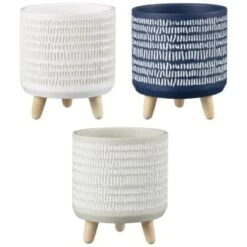 B&M Plant Pot On Tripod Stand - White 5 B&M Plant Pot On Tripod Stand - White -Addis Homedecor Store 393653 ocean air plant pot on tripod stand group