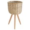 B&M Woven Washed Planter On Legs 2 B&M Woven Washed Planter On Legs -Addis Homedecor Store 393656 woven washed planter on legs