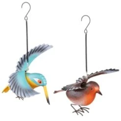 B&M Springy Hanging Bird - Brown -Addis Homedecor Store 393690 springy bird hanging group