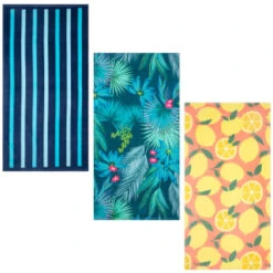 B&M Adult's Beach Towel - Blue Stripes -Addis Homedecor Store 393917 adult printed beach towel group 2