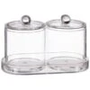 Simply Everyday Canister Set 3pc -Addis Homedecor Store 394037 clear canister set 3peice