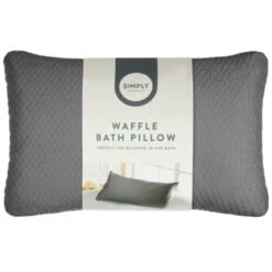 Simply Everyday Waffle Bath Pillow - Grey