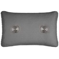 Simply Everyday Waffle Bath Pillow - Grey -Addis Homedecor Store 394038 waffle bath pillow grey 3