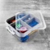 B&M Clear 2 Tier Clip Lid Organiser -Addis Homedecor Store 394046 clear 2 teir clip lid organiser