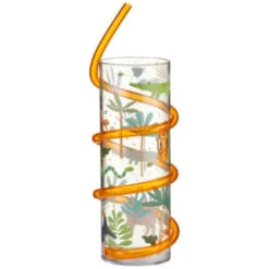 B&M Little Safari Animal Tumbler & Straw (Assorted) -Addis Homedecor Store 394235 kids animal tumbler and straw orange tiger