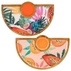 B&M Superbloom Sun Wood Chip & Dip Board - Orange -Addis Homedecor Store 394288 super bloom wood chip and dip board group