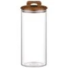 B&M Large Glass Jar With Acacia Wood Lid -Addis Homedecor Store 394438 large glass canister with acacia wood 2