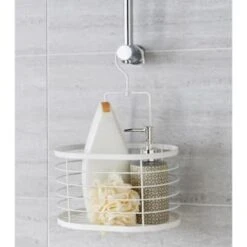 B&M Hanging Bathroom Caddy - White -Addis Homedecor Store 394579 hanging caddy white