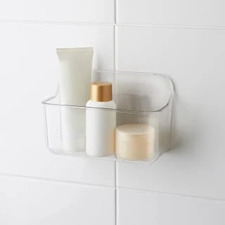 B&M Clear Mount Bathroom Caddy 3 B&M Clear Mount Bathroom Caddy