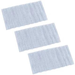 Retreat Knitted Face Cloths 3pk - Light Blue 4 Retreat Knitted Face Cloths 3pk - Light Blue - Image 2