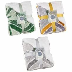 B&M Simply Geo Waffle Throw - Ochre -Addis Homedecor Store 394916 394917 394920 simply geo waffle throw group 1