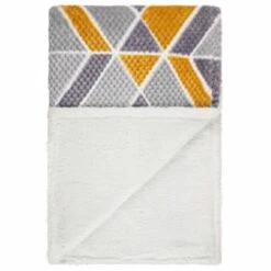 B&M Simply Geo Waffle Throw - Ochre -Addis Homedecor Store 394916 simply geo waffle throw ochre 3