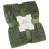 Large Leaf Embossed Green Throw -Addis Homedecor Store 394947 large leaf embossed green throw