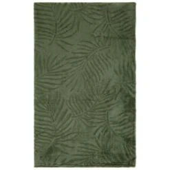 Large Leaf Embossed Green Throw -Addis Homedecor Store 394947 large leaf embossed green throw 2