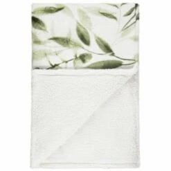 Winston Green Leaf Sherpa Throw -Addis Homedecor Store 394948 winston leaf sherpa throw green 2