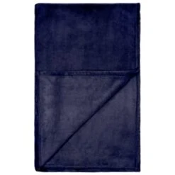 Navy Coral Fleece Throw -Addis Homedecor Store 394951 navy coral fleece