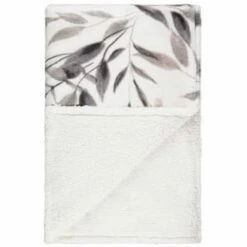 Winston Mono Leaf Sherpa Throw -Addis Homedecor Store 394976 winston leaf sherpa throw mono 3