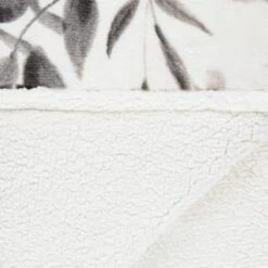 Winston Mono Leaf Sherpa Throw -Addis Homedecor Store 394976 winston leaf sherpa throw mono 4