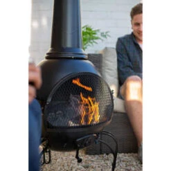 B&M La Hacienda Muricia Steel XL Chimenea 136cm -Addis Homedecor Store 395424 la hacienda murcia steel xl chimenea supplier 2