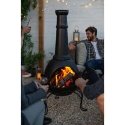 B&M La Hacienda Muricia Steel XL Chimenea 136cm -Addis Homedecor Store 395424 la hacienda murcia steel xl chimenea supplier 4