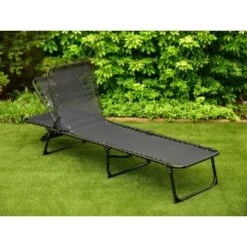 Vancouver Premium 3 Position Folding Relaxer Bed - Black -Addis Homedecor Store 395731 vancouver premium 3 position folding relaxer bed 2