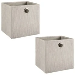Lokken Cord Storage Cubes 2pk - Light Grey -Addis Homedecor Store 395811 2pk cord lokken storage cubes light grey 3