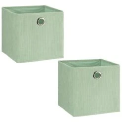 Lokken Cord Storage Cubes 2pk - Sage -Addis Homedecor Store 395812 2pk lokken storage cubes sage 4