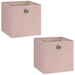 Lokken Cord Storage Cubes 2pk - Pink -Addis Homedecor Store 395813 2pk cord lokken storage cubes pink