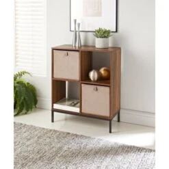 Lokken Velvet Storage Cubes 2pk - Mushroom -Addis Homedecor Store 395837 2pk velvet lokken storage cubes mushroom 2