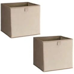 Lokken Velvet Storage Cubes 2pk - Mushroom -Addis Homedecor Store 395837 2pk velvet lokken storage cubes mushroom 3