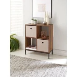 Lokken Linen Storage Cubes 2pk - Natural -Addis Homedecor Store 395852 2pk linen lokken storage cubes natural