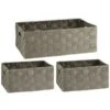 B&M Caen Set Of 3 Paper Rope Baskets - Grey -Addis Homedecor Store 395868 caen set of 3 paper rope baskets grey 2