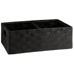 B&M Caen Set Of 3 Paper Rope Baskets - Black -Addis Homedecor Store 395869 caen set of 3 paper rope baskets black